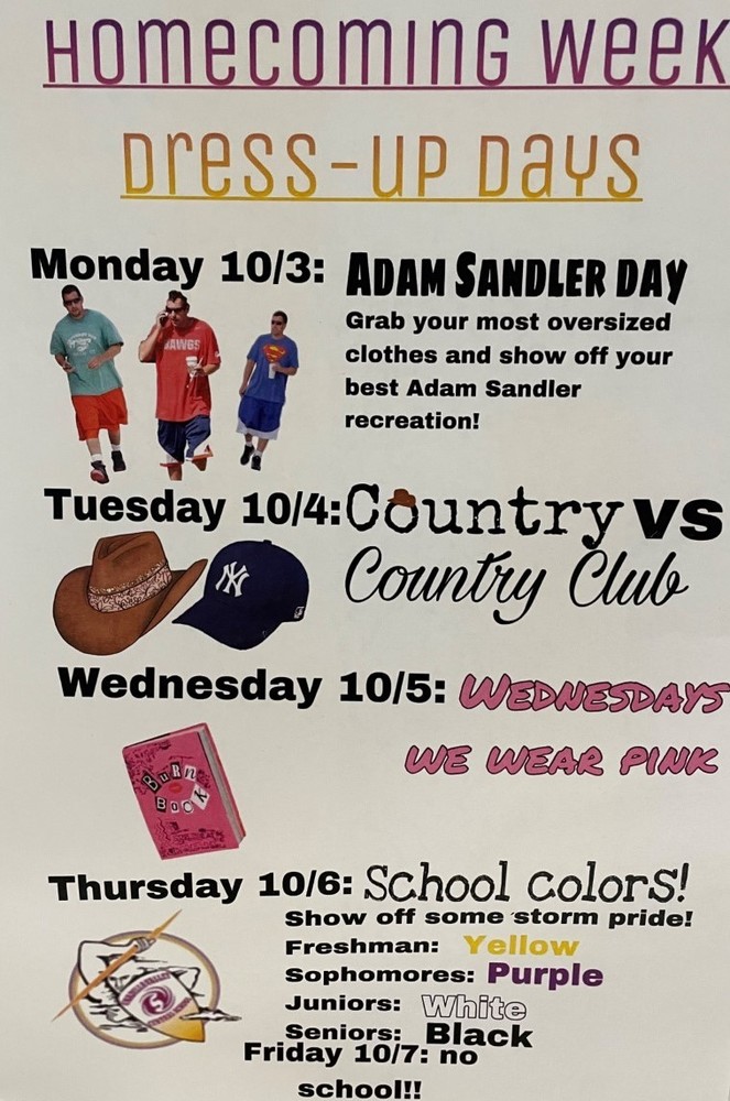 A poster for Homecoming Week