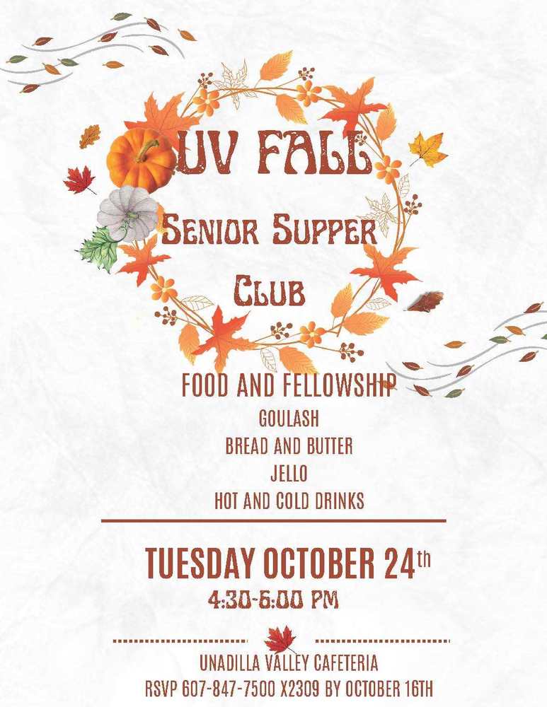 Senior Supper Club Flyer