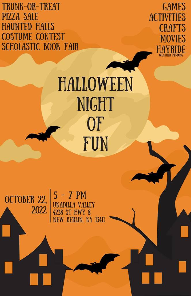 A poster for the Night of Fun event