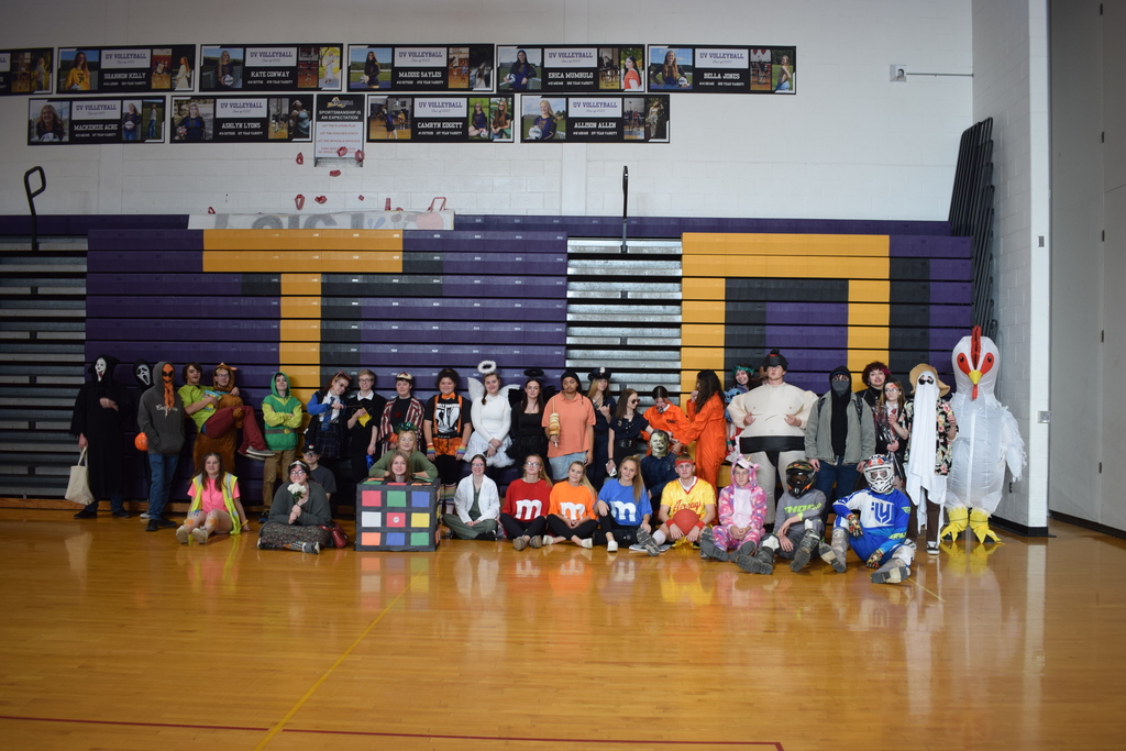 A group of students dressed up for Halloween