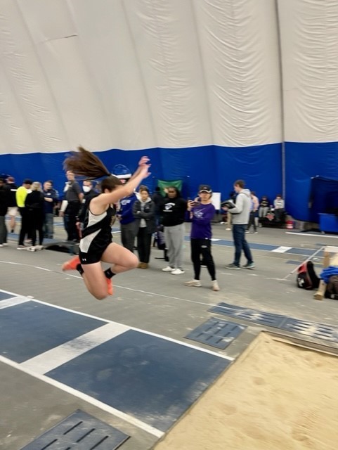 a student jumps
